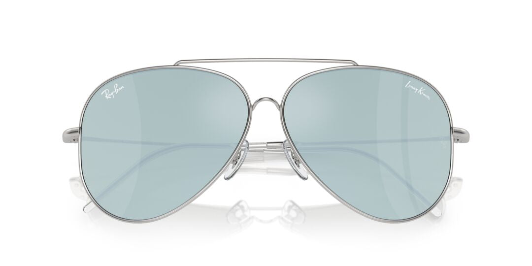 Lentes de Sol Ray Ban RBR0101S Aviator Reverse Lenny Kravitz Plata