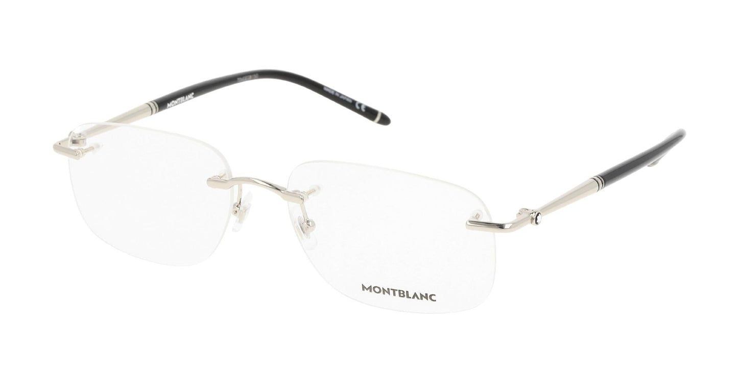 Lente Oftálmico Montblanc MB0071O Plata-Ópticas LUX, Ve Más Allá