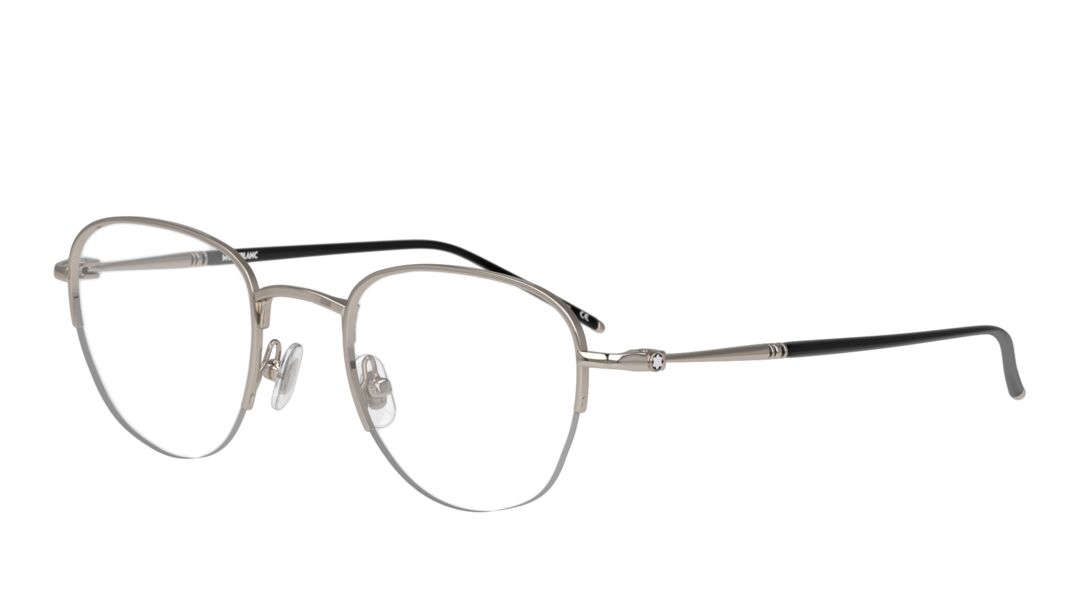 Lente Oftálmico Montblanc MB0129O Plata-Ópticas LUX, Ve Más Allá