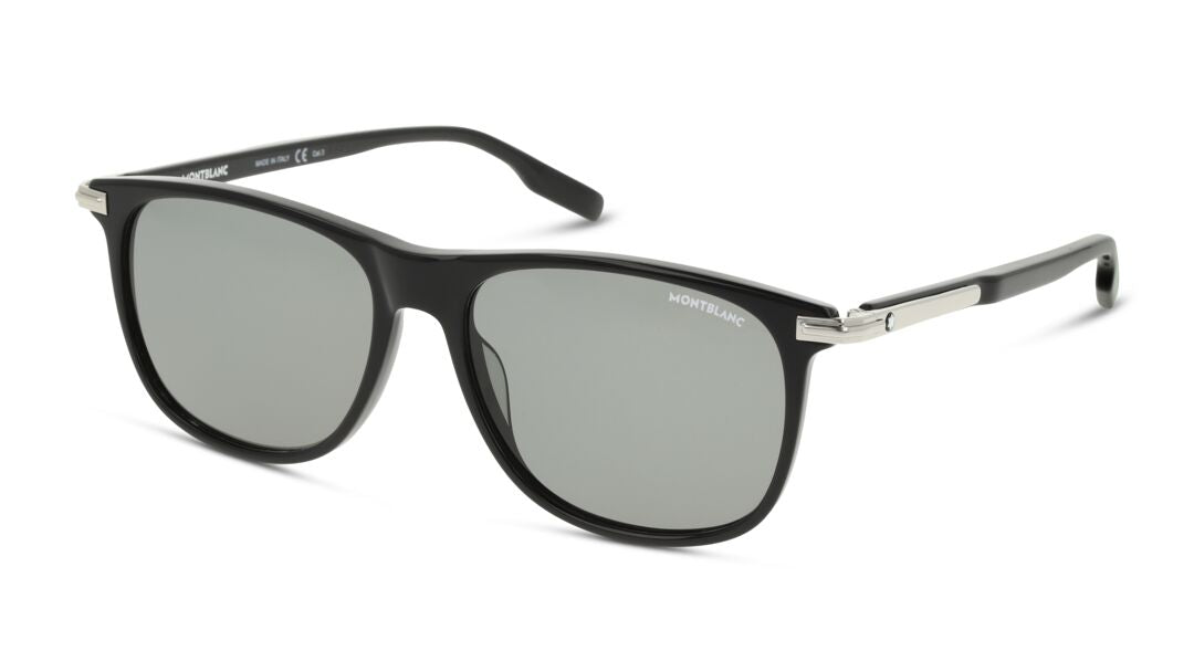 Lente Solar Montblanc MB0216S Negro-Ópticas LUX, Ve Más Allá