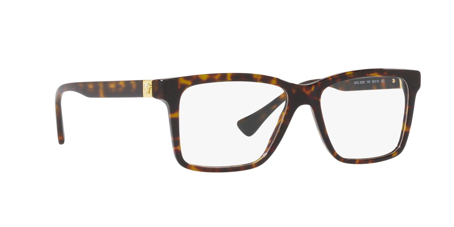 Lente Oftálmico Versace VE3328 Havana-Ópticas LUX, Ve Más Allá