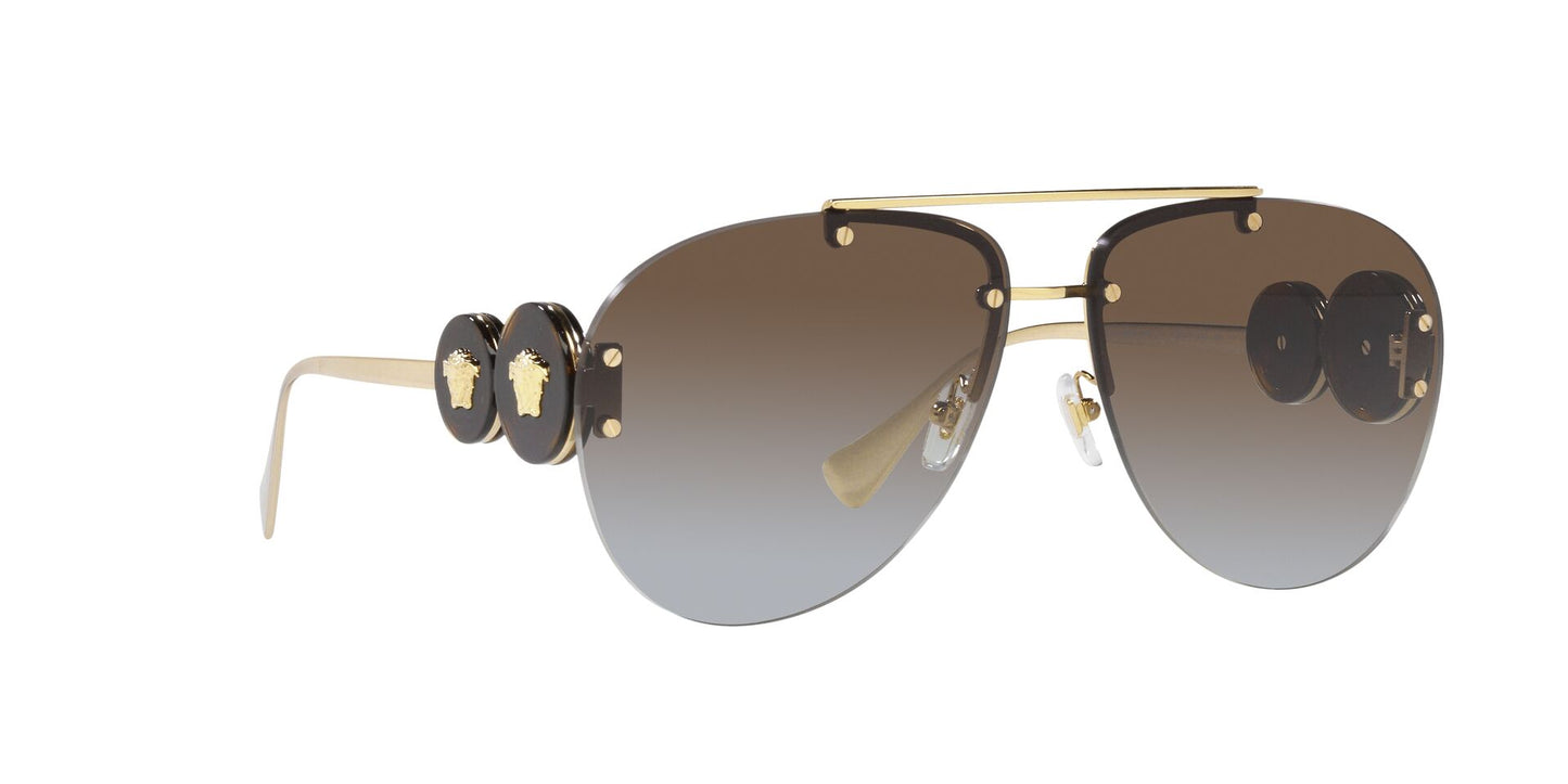 Lente Solar Versace VE2250 Dorado-Ópticas LUX, Ve Más Allá