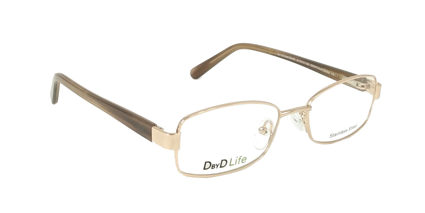 Lente Oftálmico D By D DBOF0020 Dorado