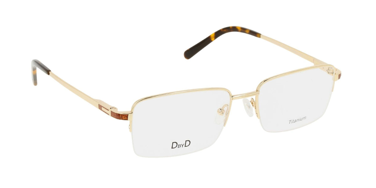 Lente Oftálmico D By D Titanium DBOM9014 Dorado