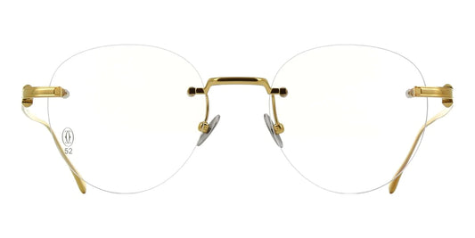 Lente Oftálmico Cartier CT0342O Dorado-Ópticas LUX, Ve Más Allá