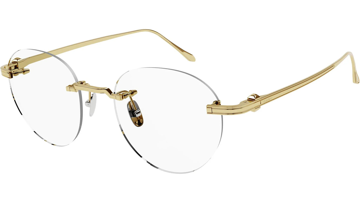 Lente Oftálmico Cartier CT0342O Dorado-Ópticas LUX, Ve Más Allá