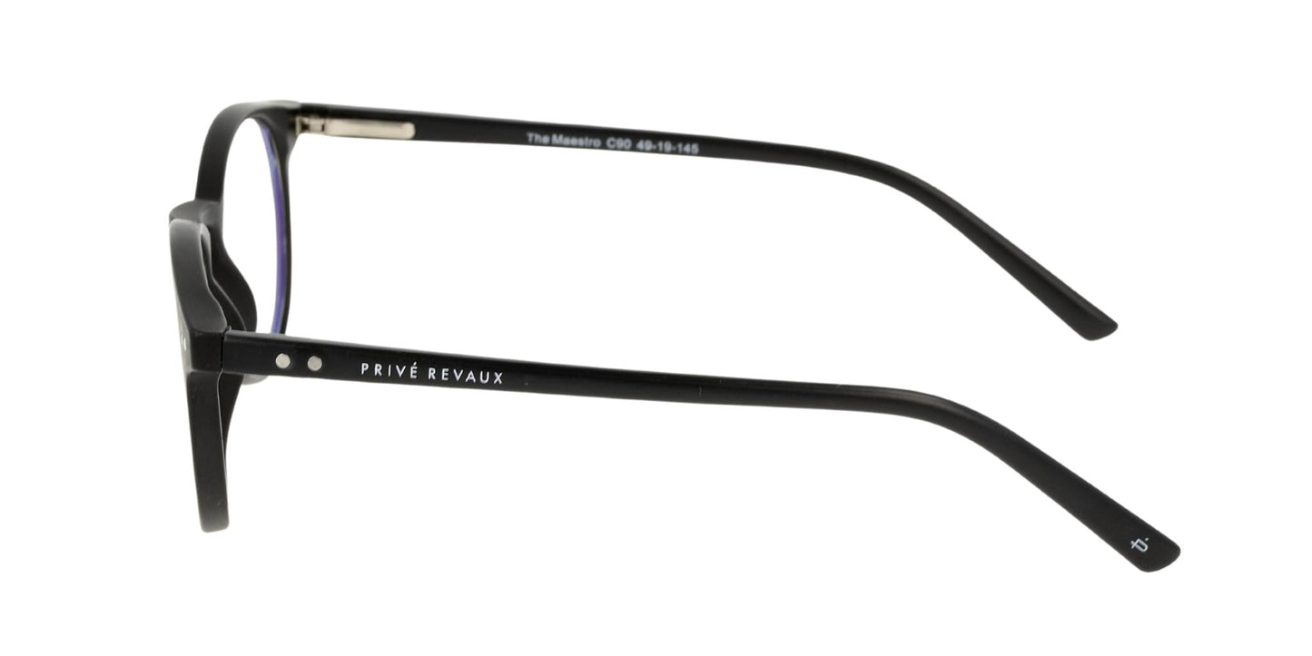 Lente Oftálmico Blue Light Privé Revaux THEMAESTRO Negro-Ópticas LUX, Ve Más Allá