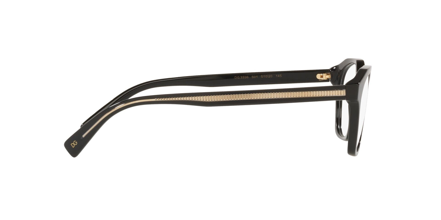 Lente Oftálmico Dolce Gabbana DG3336 Negro-Ópticas LUX, Ve Más Allá