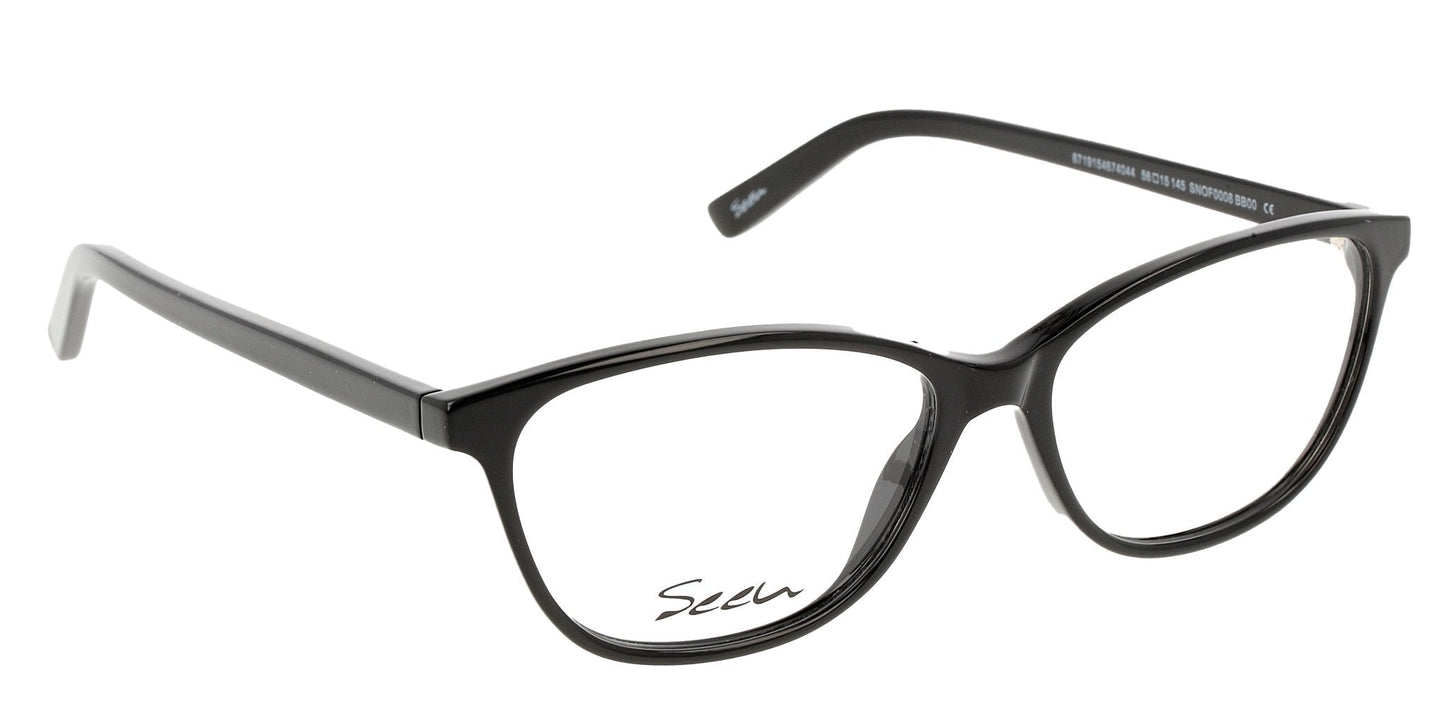 Lente Oftálmico Seen SNOF0008 Negro-Ópticas LUX, Ve Más Allá