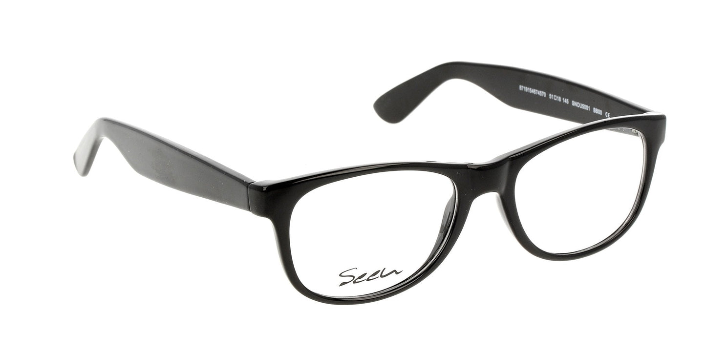 Lente Oftálmico Seen SNOU5001 Negro-Ópticas LUX, Ve Más Allá
