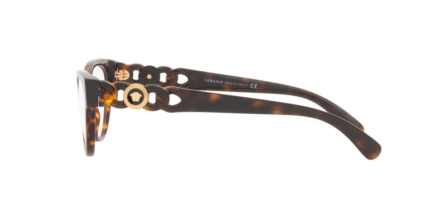 Lente Oftálmico Versace VE3305 Havana-Ópticas LUX, Ve Más Allá