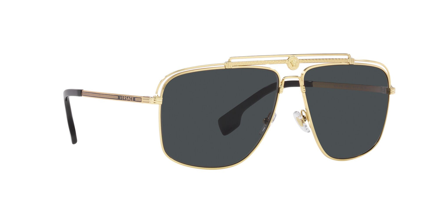 Lente Solar Versace VE2242 Dorado-Ópticas LUX, Ve Más Allá
