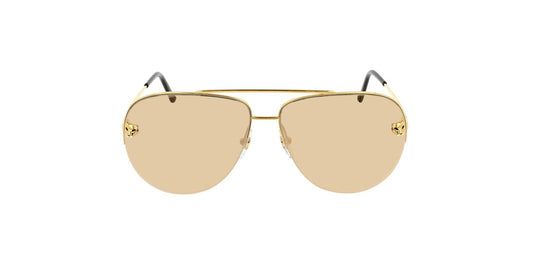 Lentes de Sol Cartier CT0065S Dorado-Ópticas LUX, Ve Más Allá