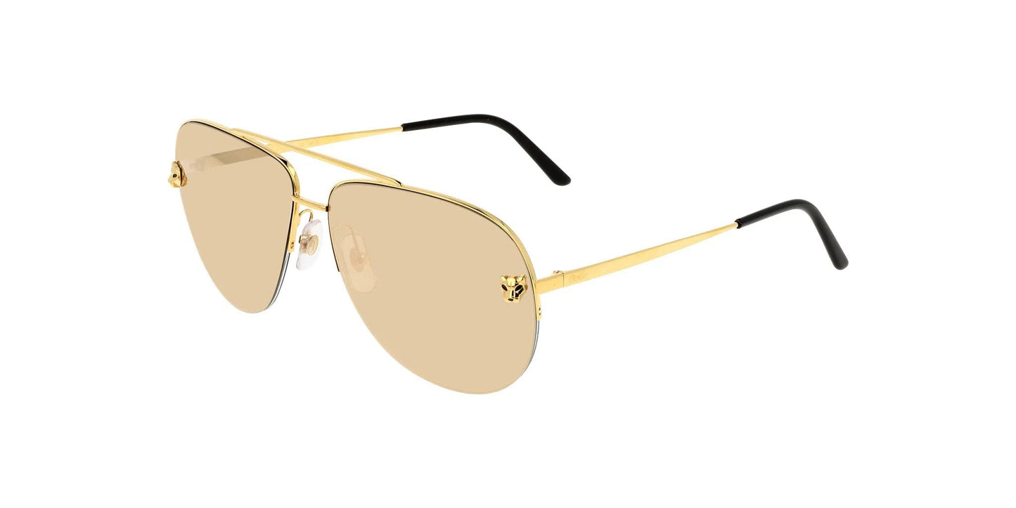 Lentes de Sol Cartier CT0065S Dorado-Ópticas LUX, Ve Más Allá