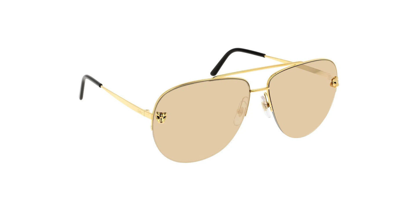 Lentes de Sol Cartier CT0065S Dorado-Ópticas LUX, Ve Más Allá