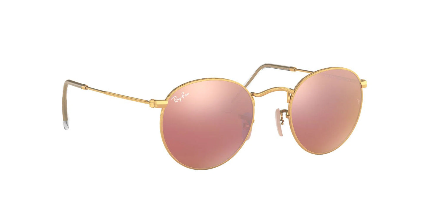 Lentes de Sol Ray Ban RB3447 Round Dorado-Ópticas LUX, Ve Más Allá