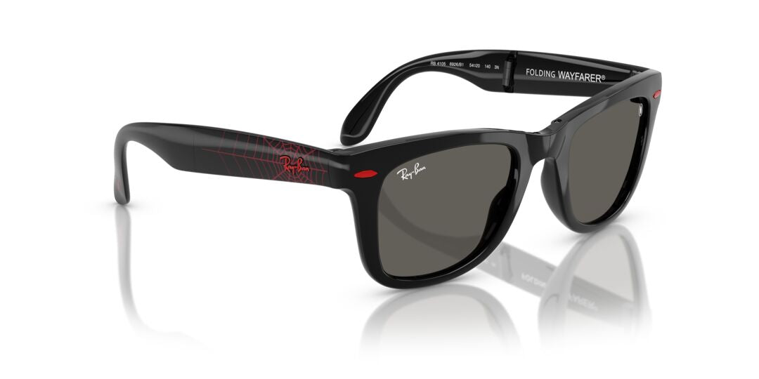 Lentes de Sol Ray Ban RB4105 MARVEL© - Spiderman Wayfarer Folding Negro