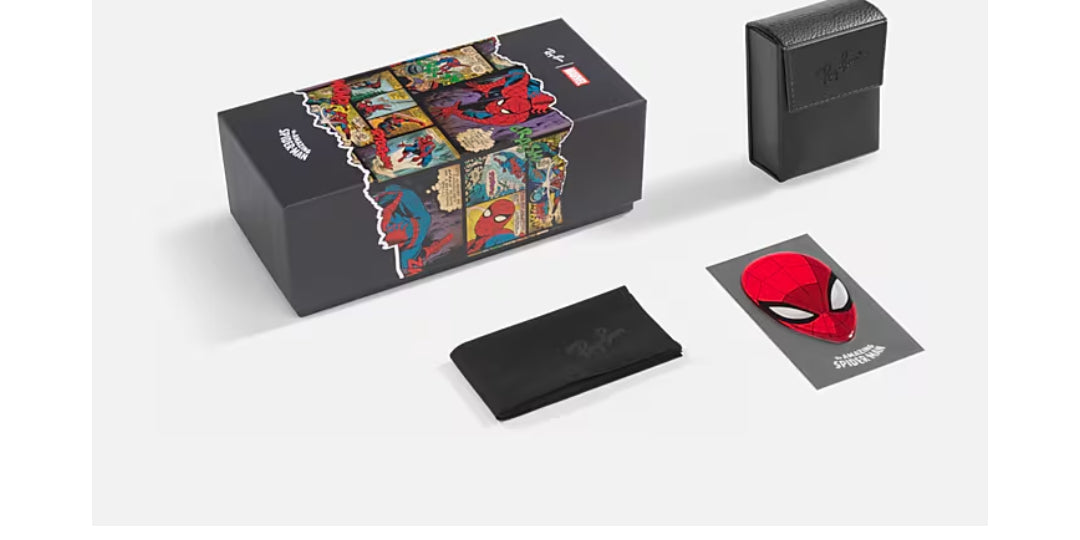 Lentes de Sol Ray Ban RB4105 MARVEL© - Spiderman Wayfarer Folding Negro