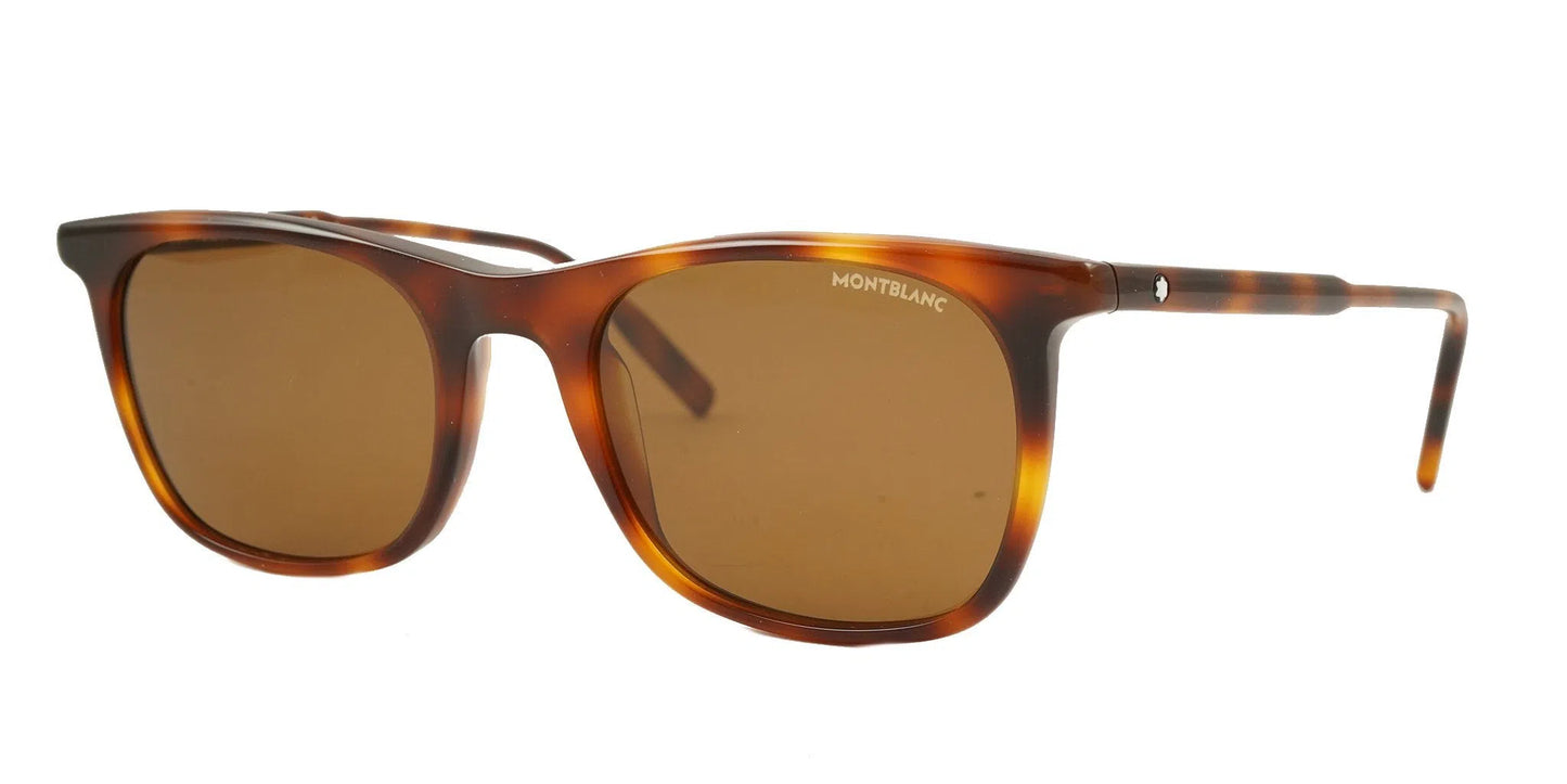 Lentes de Sol Montblanc MB0007S Havana-Ópticas LUX, Ve Más Allá