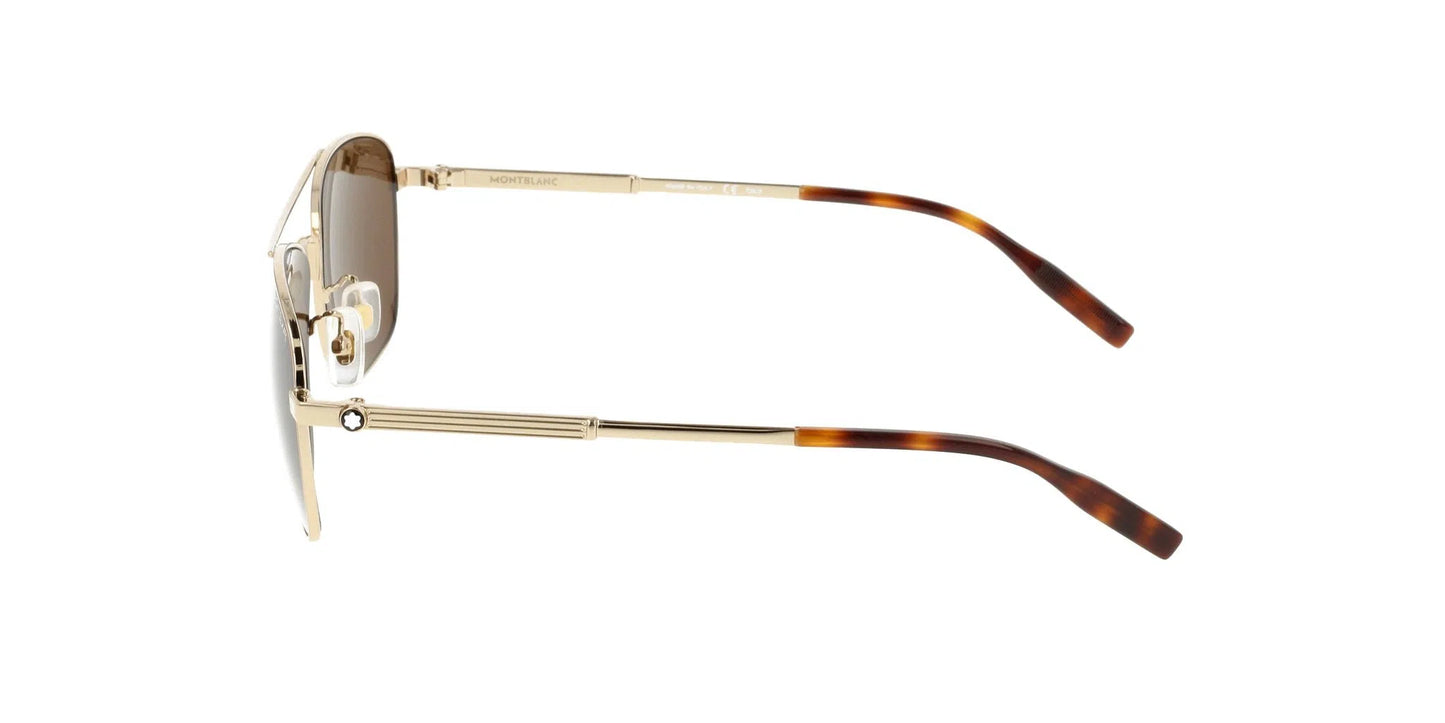 Lentes de Sol Montblanc MB0026S Dorado-Ópticas LUX, Ve Más Allá