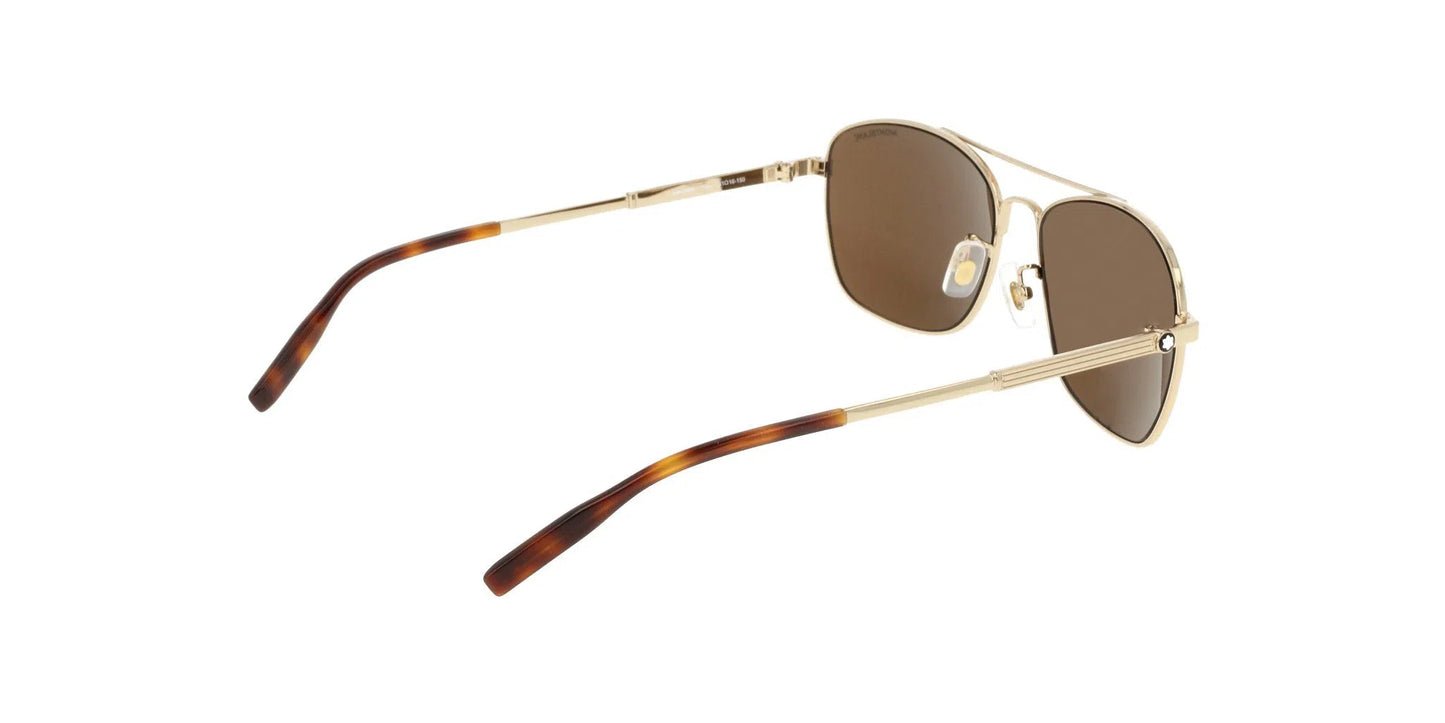 Lentes de Sol Montblanc MB0026S Dorado-Ópticas LUX, Ve Más Allá