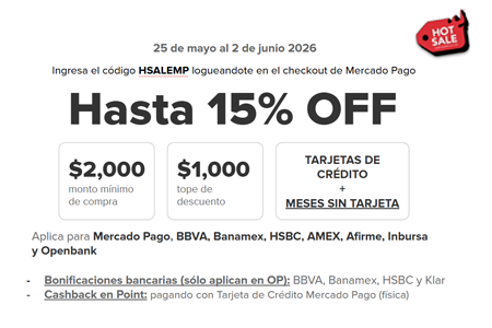 Hasta 15% de descuento adicional