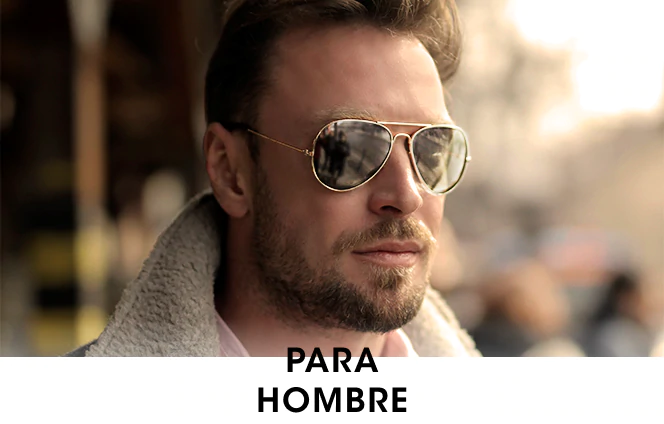 Hombre con lentes de sol Opticas LUX