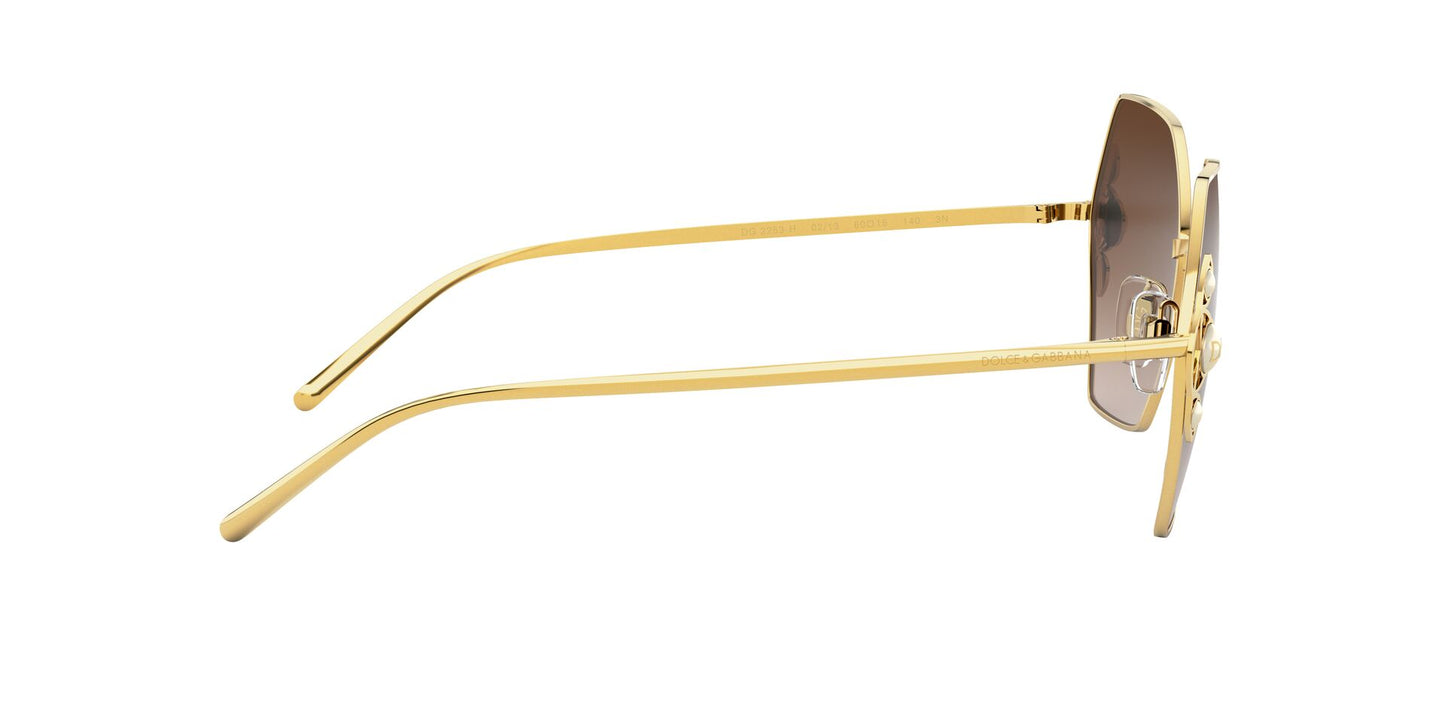 Lentes de Sol Dolce Gabbana DG2253H Dorado-Ópticas LUX, Ve Más Allá