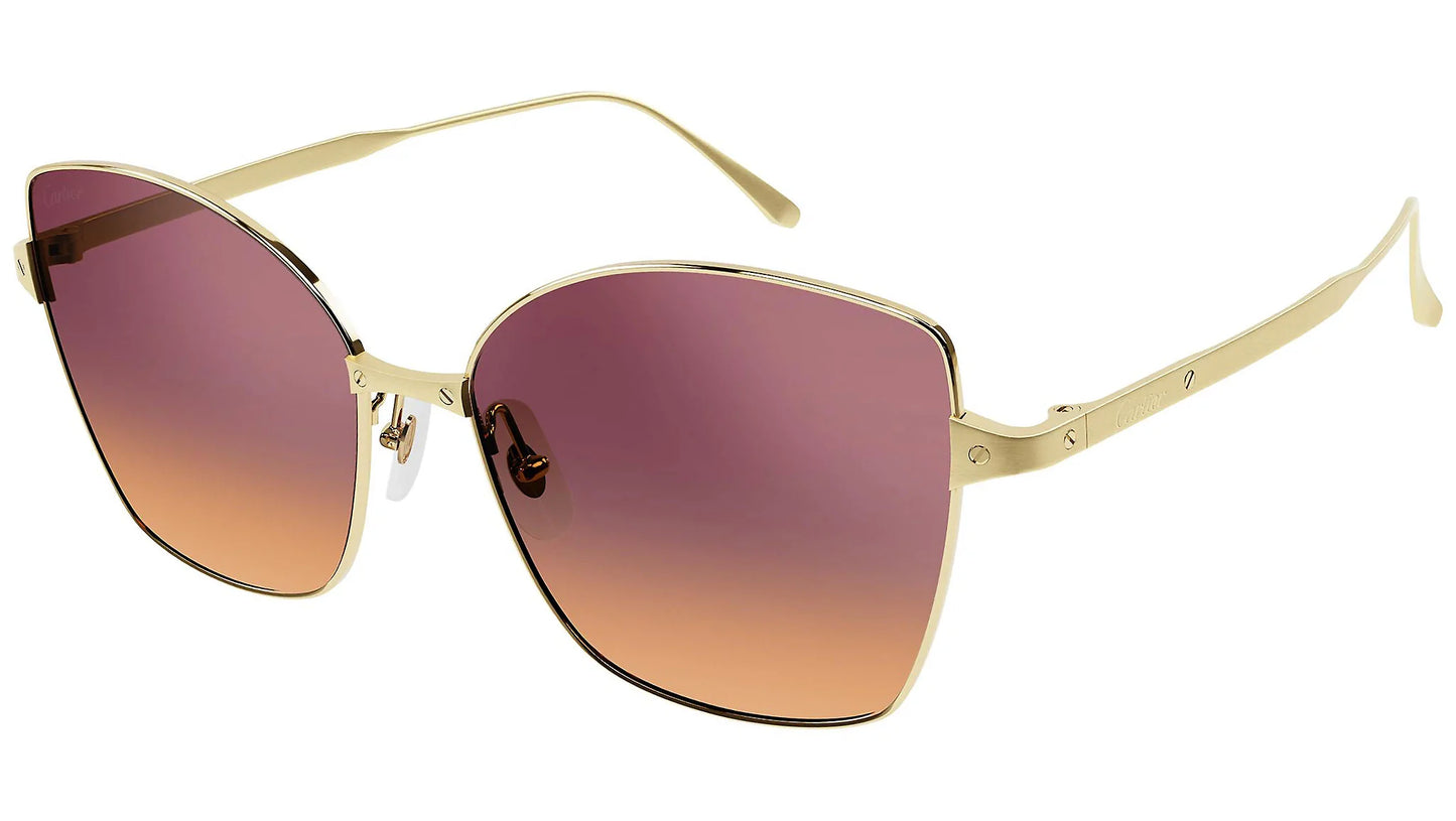 Lentes de Sol Cartier CT0328S Dorado-Ópticas LUX, Ve Más Allá